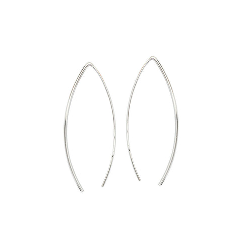 NWT 925 Sterling Silver Rhodium Solid Long Wire Threader Fashion Earrings
