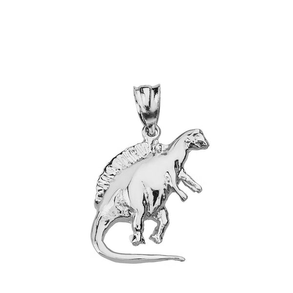 925 Sterling Silver Spinosaurus Dinosaur Pendant Necklace