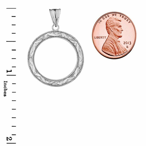 925 Sterling Silver Eternity Chic Sparkle Cut Circle of Life Pendant Necklace