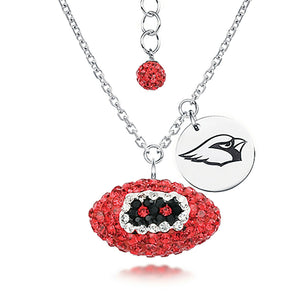 NFL Arizona Cardinals Football Necklace Sterling Silver - Official Licensed