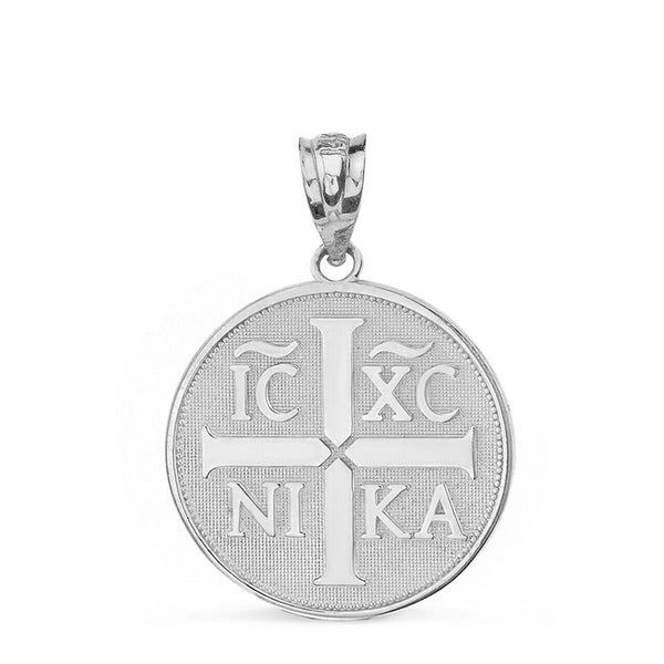 Sterling Silver Christogram ΙϹ ΧϹ ΝΙΚΑ Jesus Christ Conquers Pendant Necklace