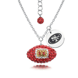 NFL San Francisco 49ERS Football Necklace Sterling Silver - Official Licensed