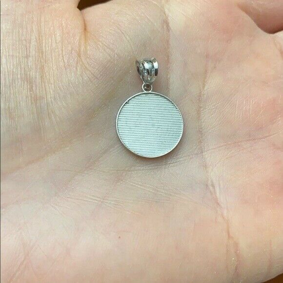 925 Sterling Silver Chartres Labyrinth Maze Dainty Medallion Pendant Necklace