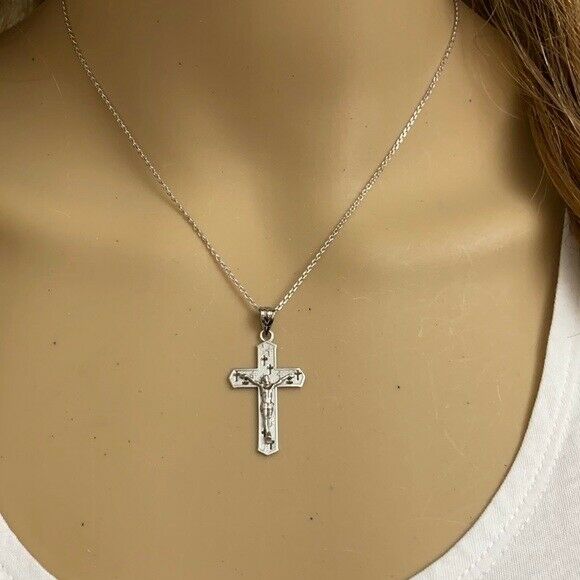 .925 Sterling Silver Crucifix Pendant Necklace - The Crosses Crucifix