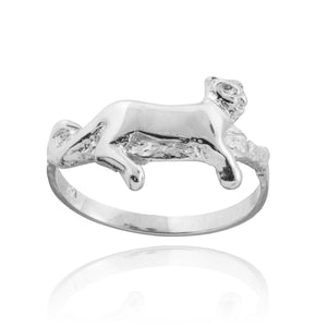 Fine Silver Lioness Ring Lunar Animal Sekhmet Royalty Courage Authority Power