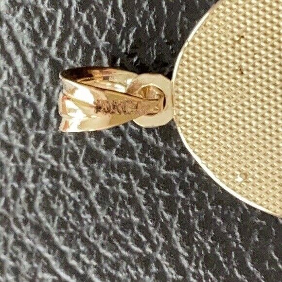 10K Solid Yellow Gold Eye of Horus Oval Pendant Necklace