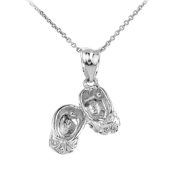 925 Sterling Silver Baby Girl Shoes Charm Pendant Necklace
