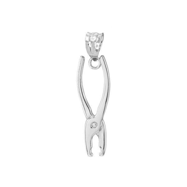925 Sterling Silver Polished Pliers Pendant Necklace 16", 18", 20", 22"
