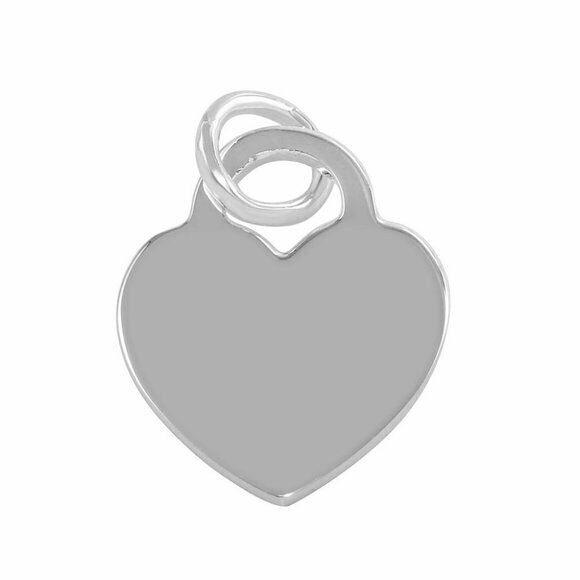 925 Sterling Silver Plain Heart Pendant Necklace  16" 18" 20" 22"