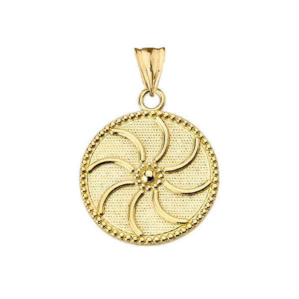 10k Solid Yellow Gold Armenian Eternity (0.94") Pendant Necklace 16" 18" 20" 22"