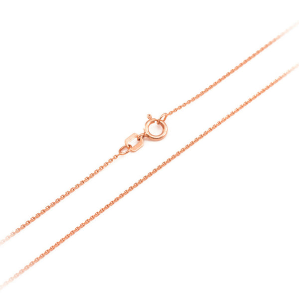 10k Rose Gold Valentines Special Heart Round Diamond Key Pendant Necklace