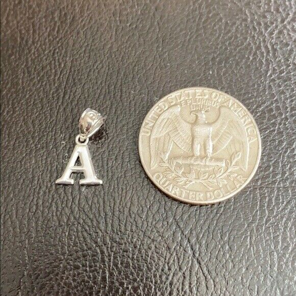 925 Sterling Silver Mini Small Initial Letter A Pendant Necklace 16" 18" 20" 22"