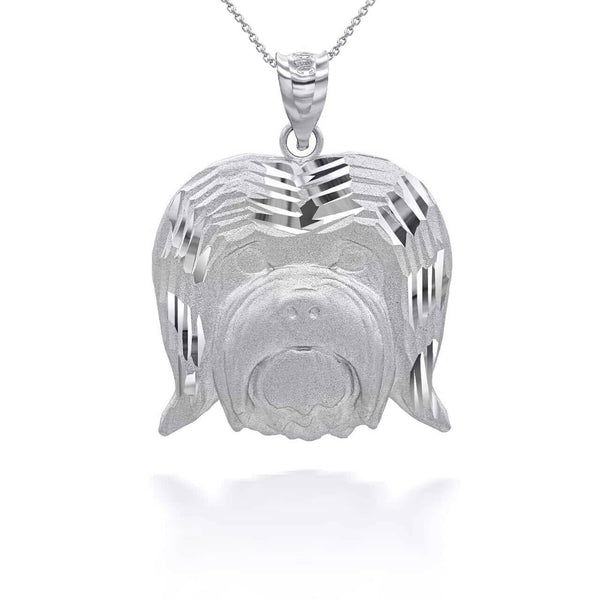 925 Sterling Silver Dog Havanese Bichon Pendant Necklace