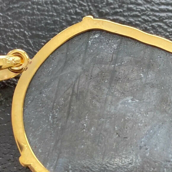 14K Real Solid Gold Natural Sapphire Carved Jesus Christ Head Face Pendant Large