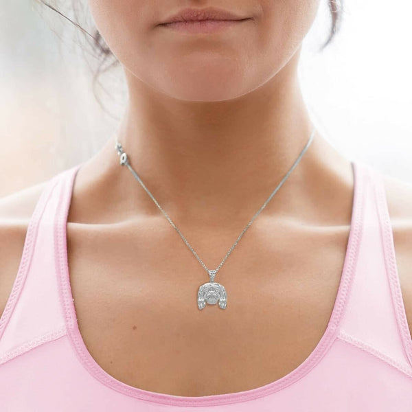 10K Solid Gold Dog Pekingese Pendant Necklace  - Yellow, Rose, White