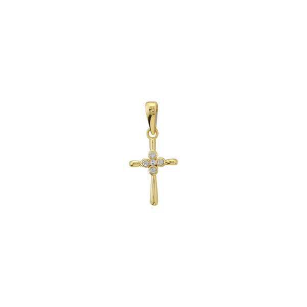 14k Solid Real Yellow Gold Small Mini Cross Pendant Necklace 16" 18" 20" 24"