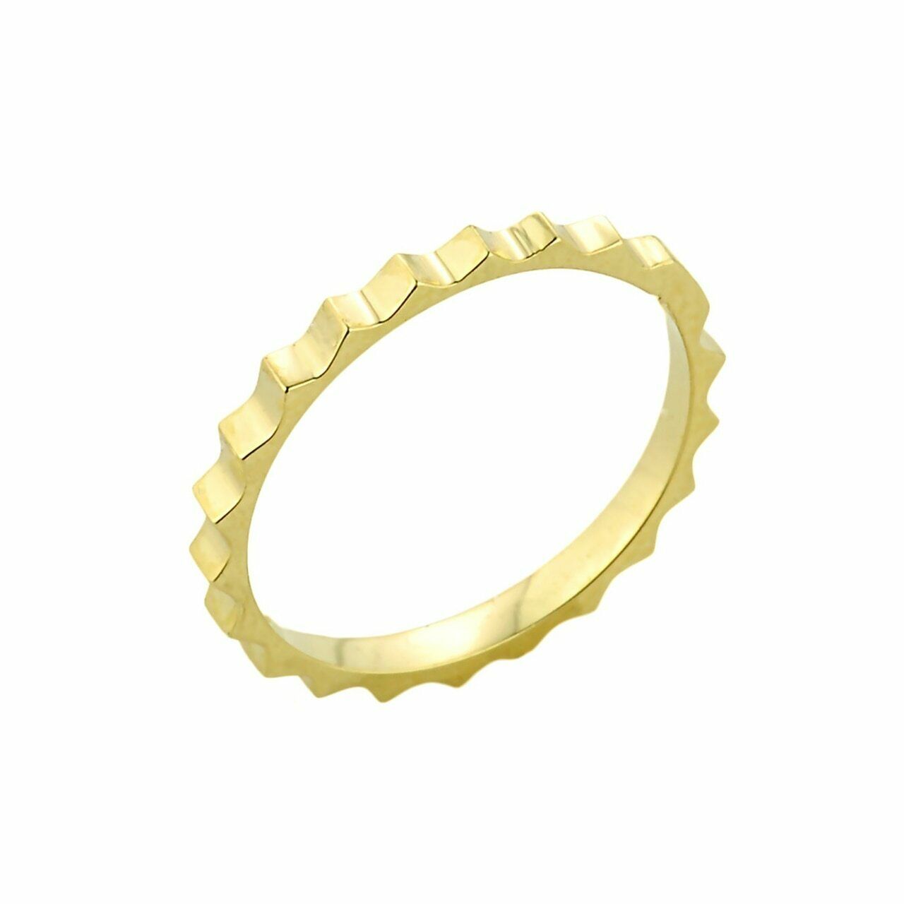 14k Yellow Gold Spiked Knuckle Ring Size 1, 2, 3, 4, 5, 6, 7, 8 Thumb Band