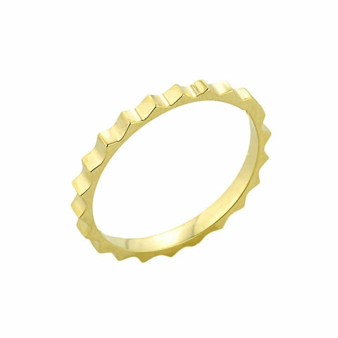 14k Yellow Gold Spiked Knuckle Ring Size 1, 2, 3, 4, 5, 6, 7, 8 Thumb Band
