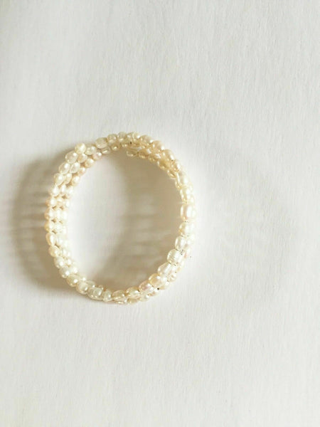 Small Pearl Bangle Bracelet