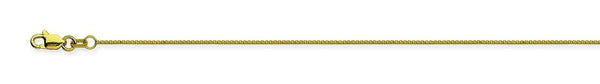 14k Solid Yellow Real Gold 0.8 mm Round Wheat Chain Necklace 16", 18", 20"