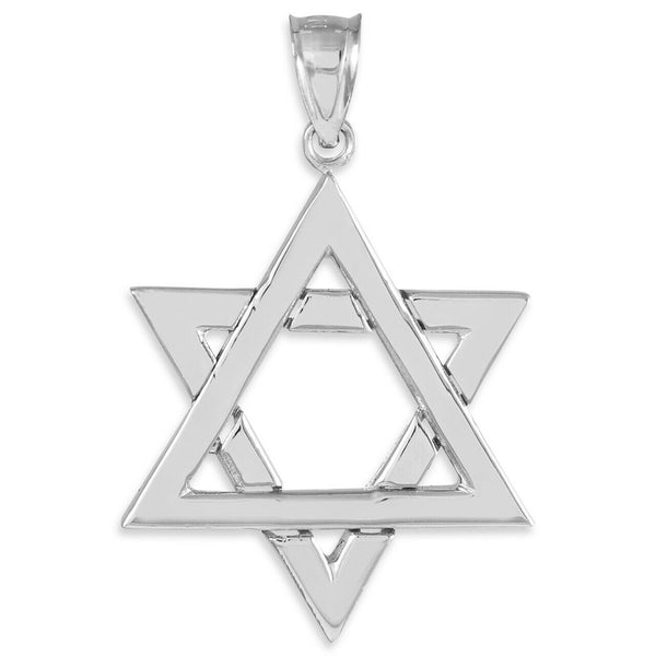 925 Pure Sterling Silver Jewish Star of David Charm Pendant Necklace Made USA