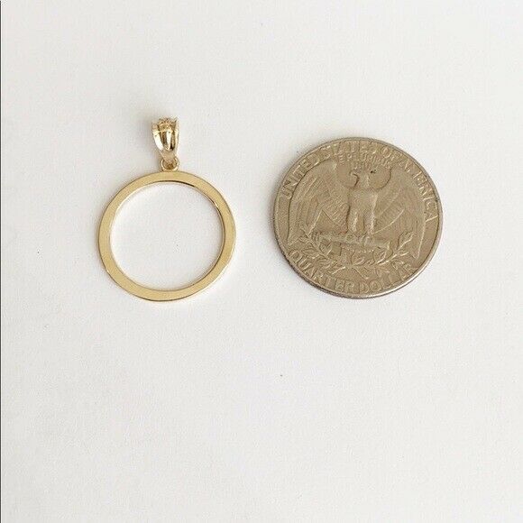 10K Solid Gold Eternity Love Circle Of Life Karma Pendant Dainty Necklace