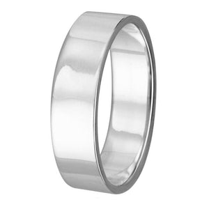 925 Sterling Silver Hand Plain Simple Wedding Band Flat Ring 4MM