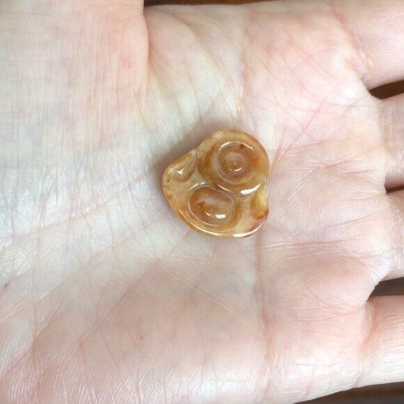 Small Happy Laughing Buddh Natural Real Red Jade (Pendant)