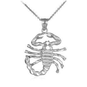 925 Sterling Silver Scorpion Pendant Necklace 16" 18" 20" 22"