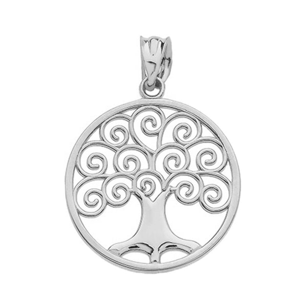 925 Sterling Silver Tree of Life Openwork Pendant Necklace 16" 18" 20" 22"