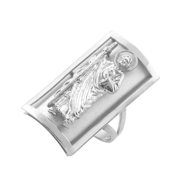 925 Sterling Silver Saint Jude Fancy Ring -All Any Size 0.9"
