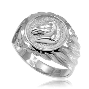 925 Pure Sterling Silver Horse Head Men's Ring All / Any Size