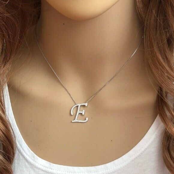 925 Sterling Silver CZ Initial Letter O Necklace Adjustable 16"-18" All Letter