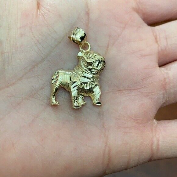 10k Yellow Gold Fresno State University FSU Bulldog Pendant Necklace