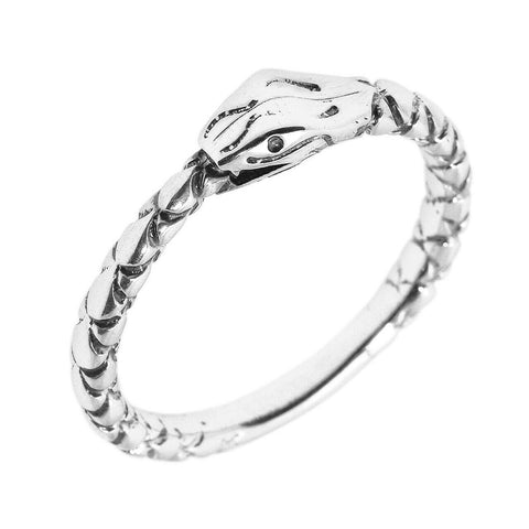 925 Sterling Silver Ouroboros Uroboros Snake Thumb Ring Any / All Size