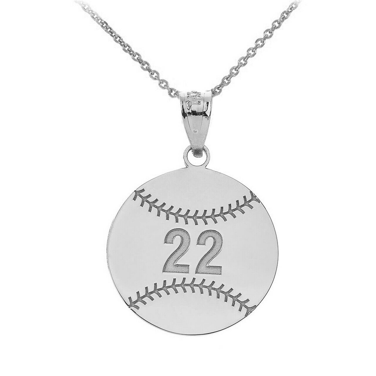 Personalized Engrave Name Number Baseball Softball Sports Pendant Necklace