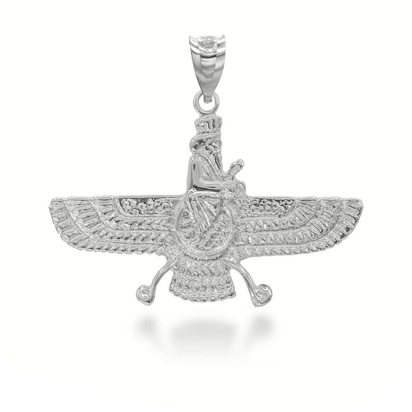 925 Sterling Silver Faravahar Ahura Mazda Necklace