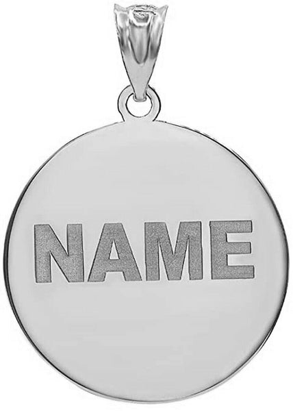Personalized Name Silver Yin Yang Tai Chi Yoga Symbol Pendant Necklace
