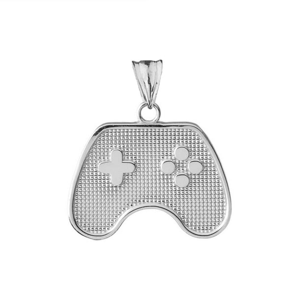 925 Sterling Silver Game Control Charm Pendant Necklace