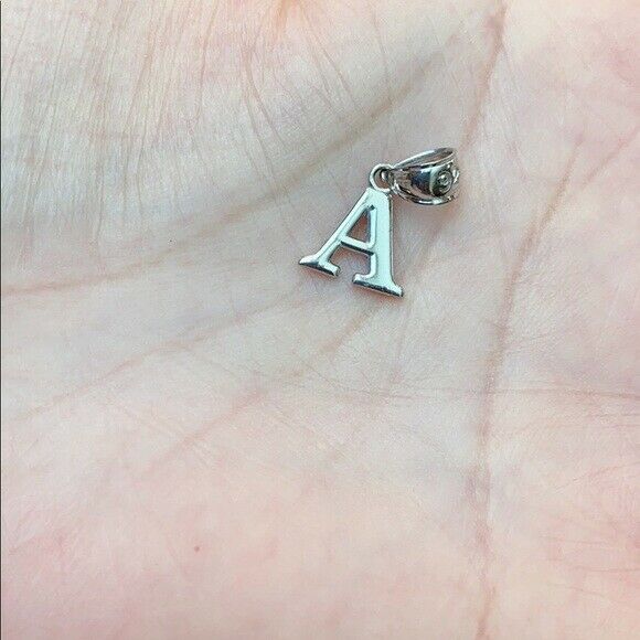 925 Sterling Silver Mini Small Initial Letter A Pendant Necklace 16" 18" 20" 22"