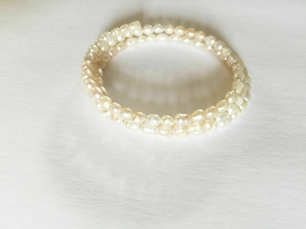 Small Pearl Bangle Bracelet