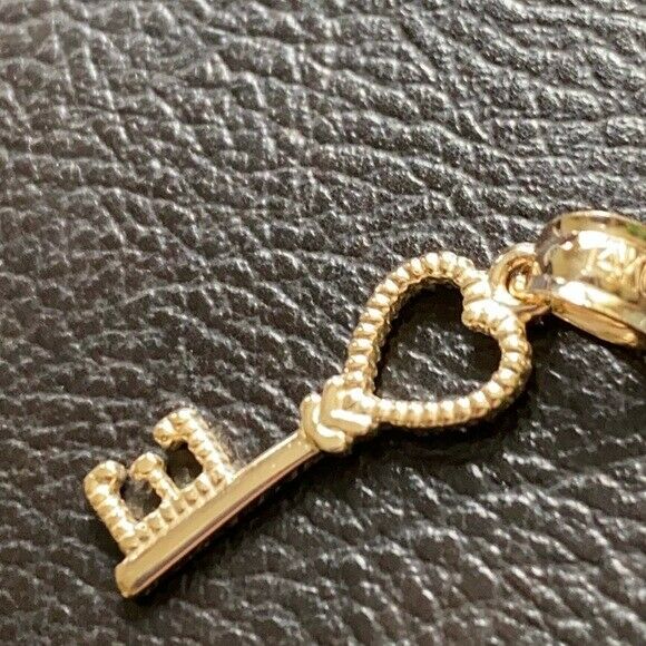 14k Rose Gold Open Love Heart Key Letter E Pendant Necklace Valentine's