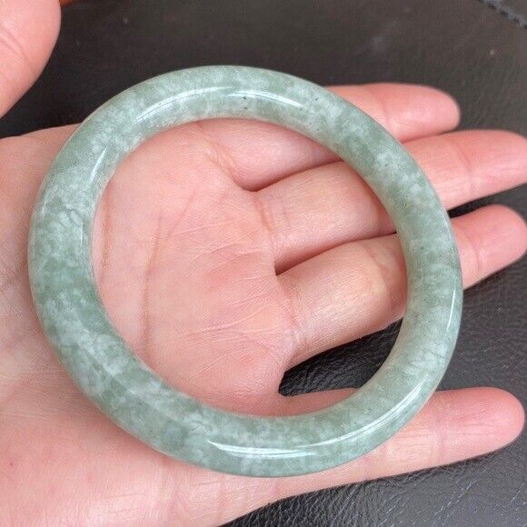 Round Jade Bangle Bracelet 52, 54, 56, 58, 60 mm