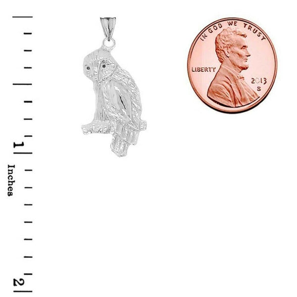 925 Streling Silver Owl Pendant Necklace 16", 18", 20", 22"
