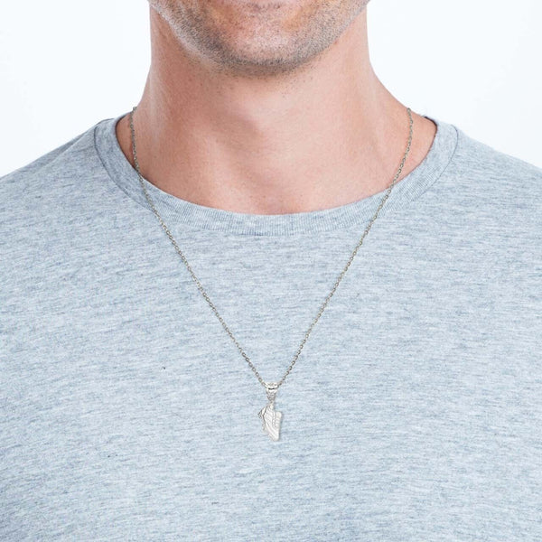 Personalized Engrave Name Silver Football Soccer Cleats Pendant Necklace