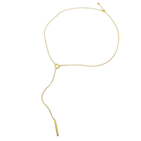 NWT 925 Sterling Silver Gold Plated Lariat Necklace