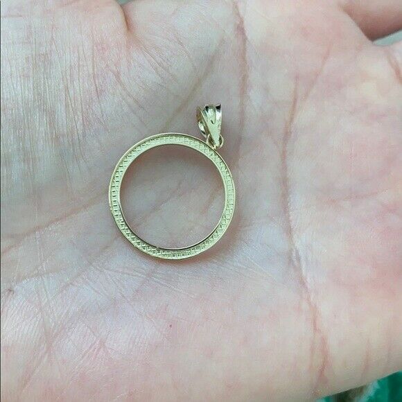 14K Solid Rose Gold Eternity Love Circle Of Life Karma Pendant Dainty Necklace