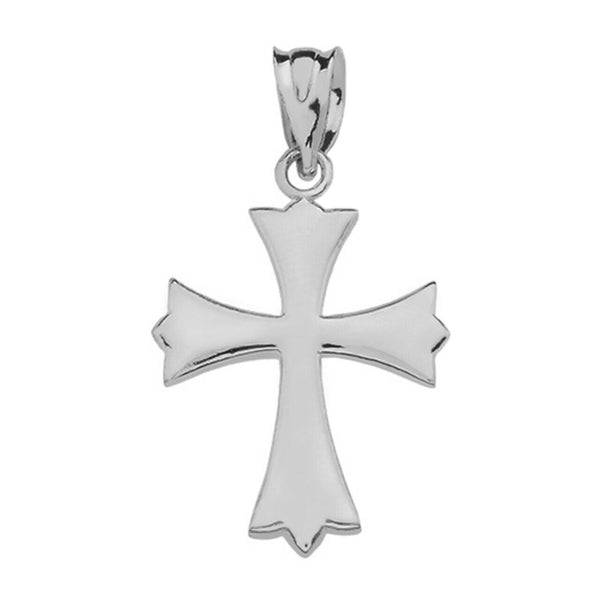 925 Sterling Silver Jerusalem Roman Catholic Cross Pendant Necklace