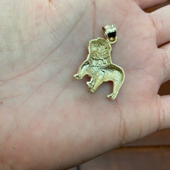 10k Yellow Gold Fresno State University FSU Bulldog Pendant Necklace