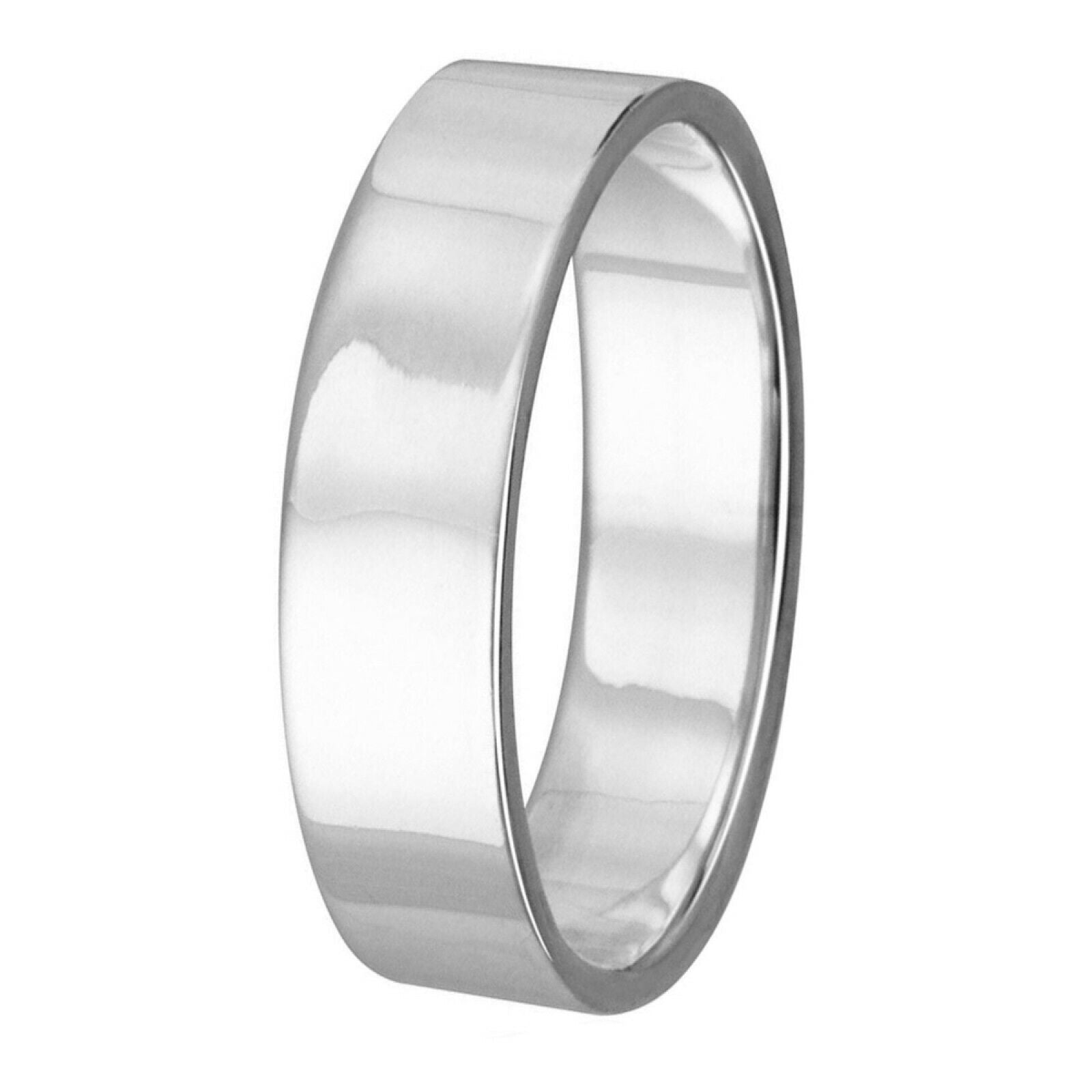 925 Sterling Silver Hand Plain Simple Wedding Band Flat Ring 3MM